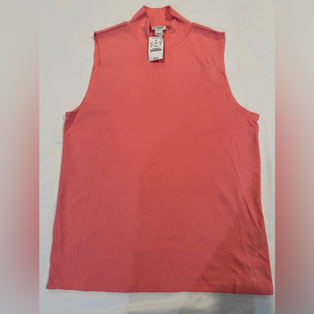 J.Crew Red Turtle Neck Sleeveless Shirt